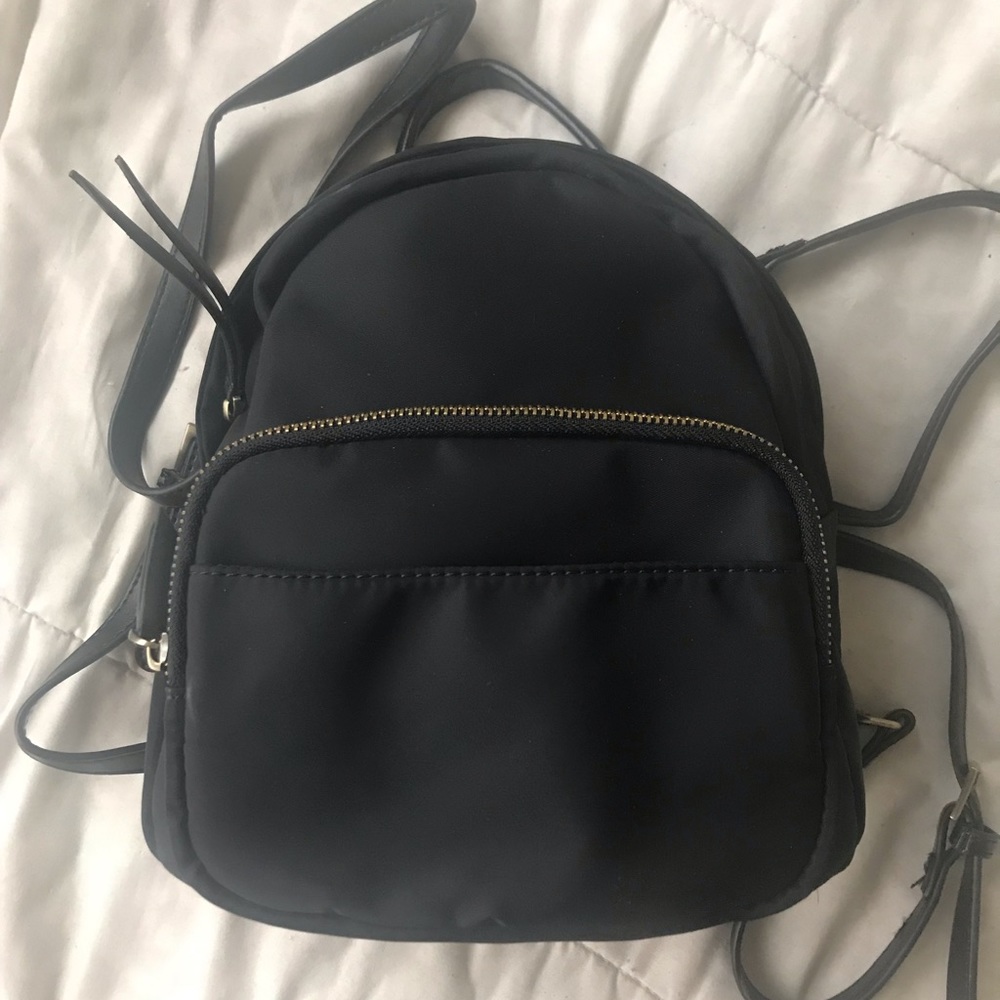 Mini black backpack